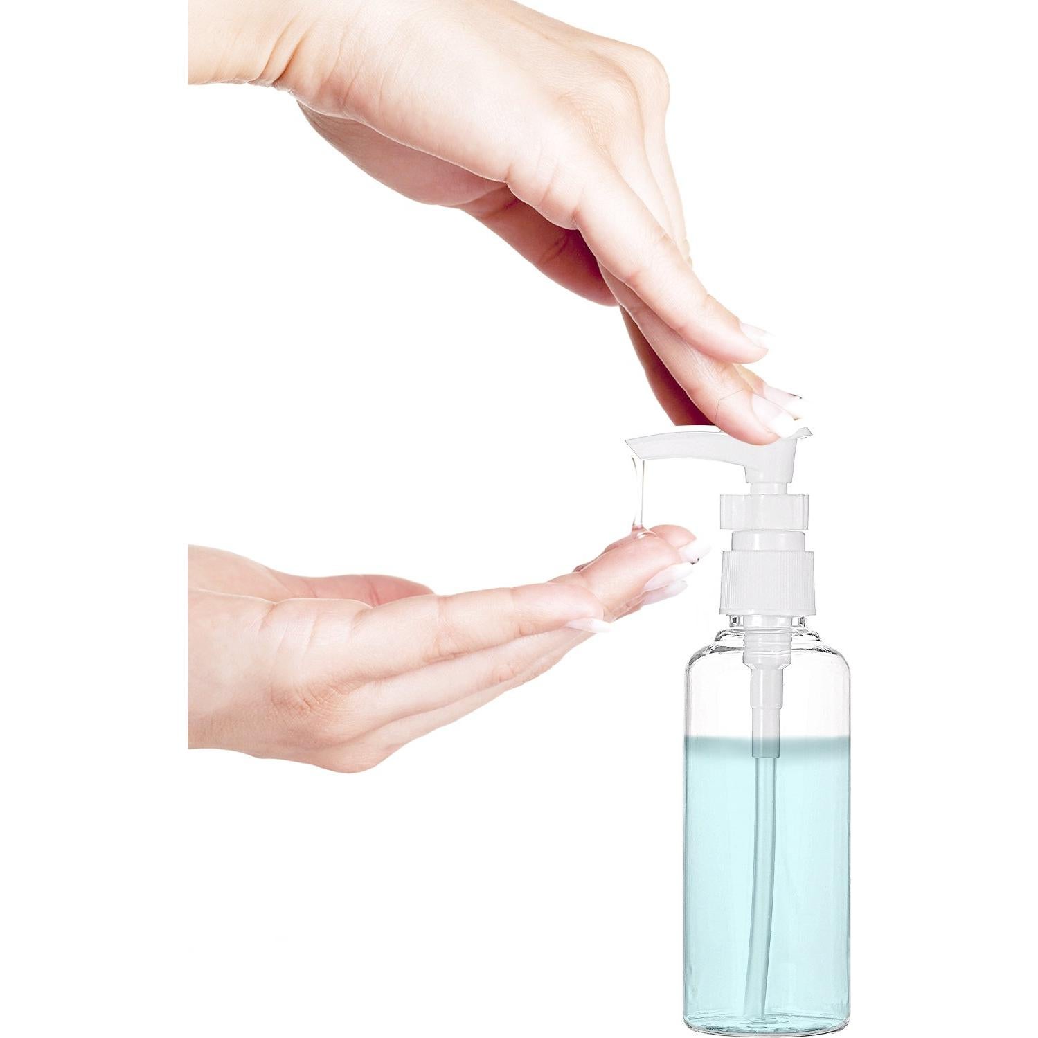 Set de 6 Botellas de Viaje 100 ml TecUnite con Embudo Blanco