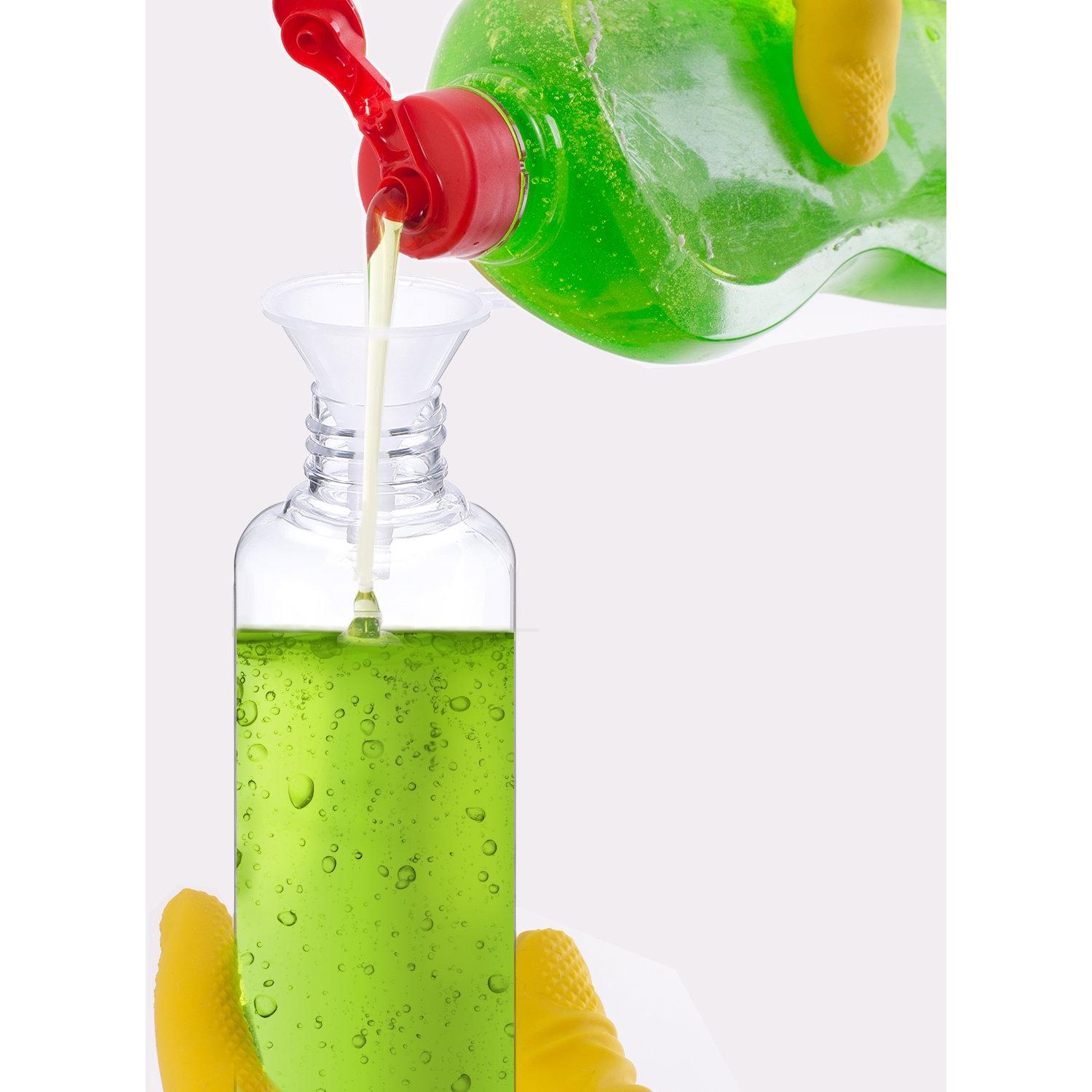 Set de 6 Botellas de Viaje 100 ml TecUnite con Embudo Blanco