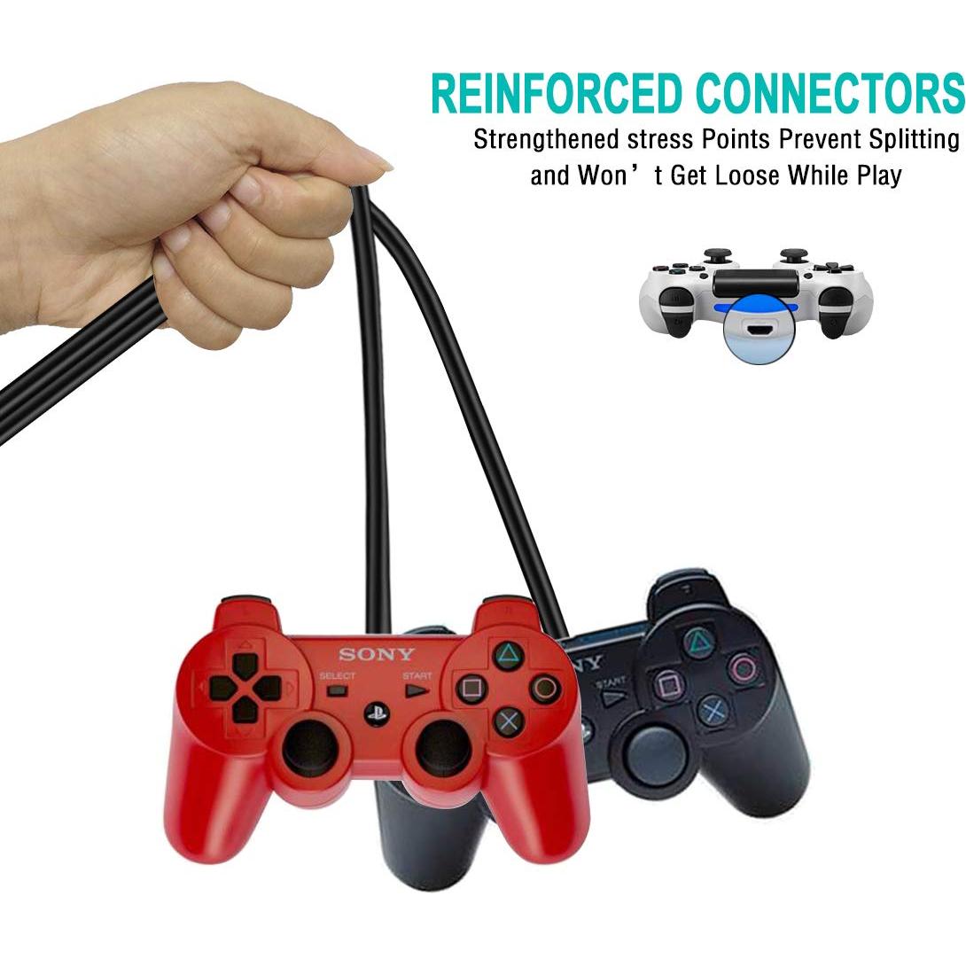 Cable de carga extra largo 3m SCOVEE para PS3 DualShock