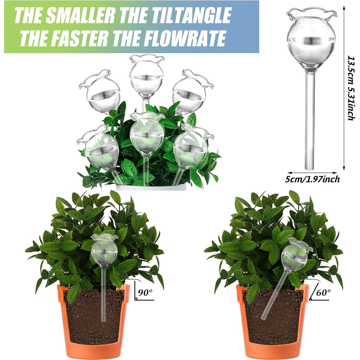 Globos de Riego Automático Yungyan 6 Pcs Tulipán Claro 13.5 cm