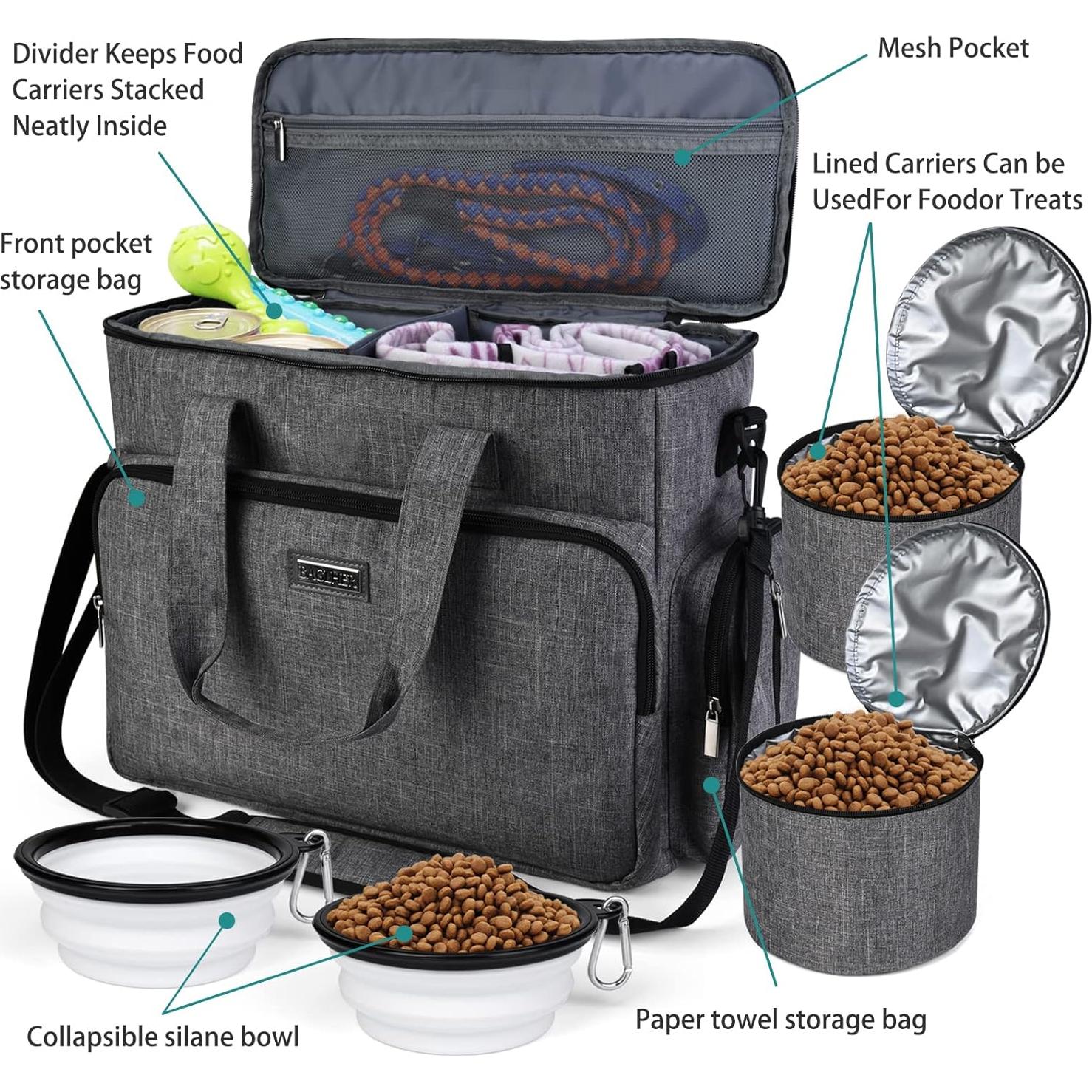 Bolsa de Viaje para Perros BAGLHER Gris Aprobada por Aerolíneas