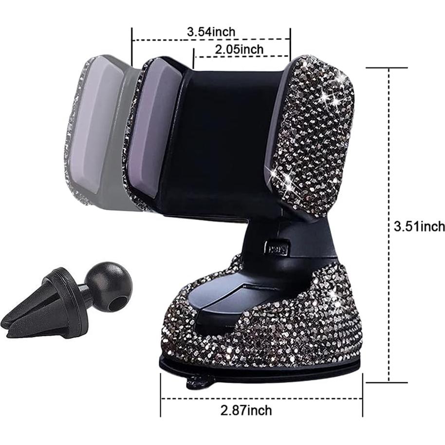 Soporte de Teléfono para Coche SUNCARACCL Ajustable 360°