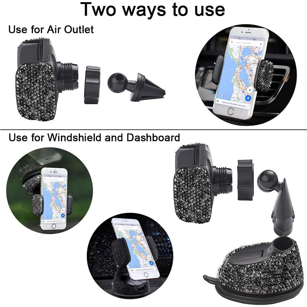 Soporte de Teléfono para Coche SUNCARACCL Ajustable 360°