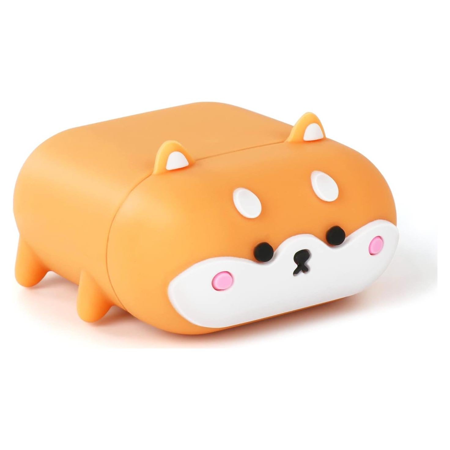 Funda de Silicona Amarilla para Airpods 1 y 2 - Perro Corgi 3D