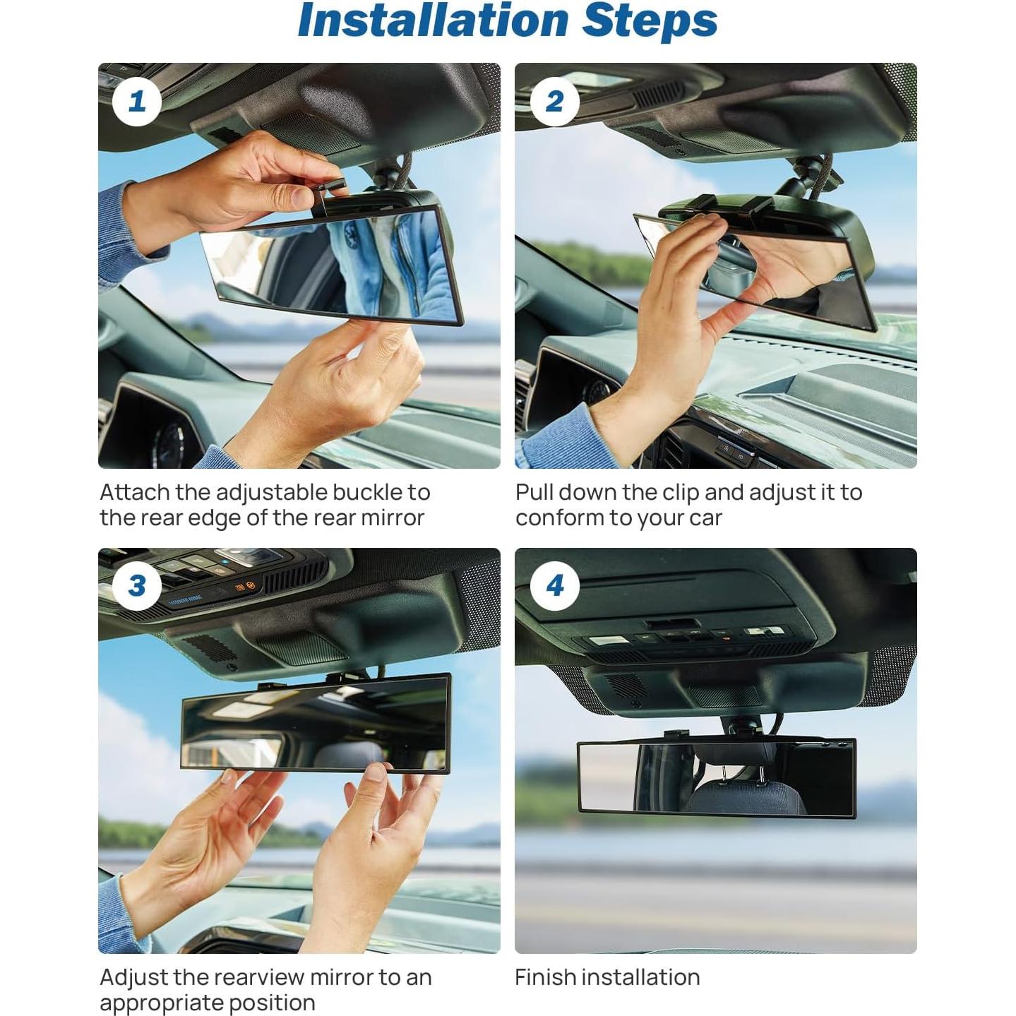 Espejo Retrovisor Curvado Ampliado JOYTUTUS 1250 - Reduce Punto Ciego