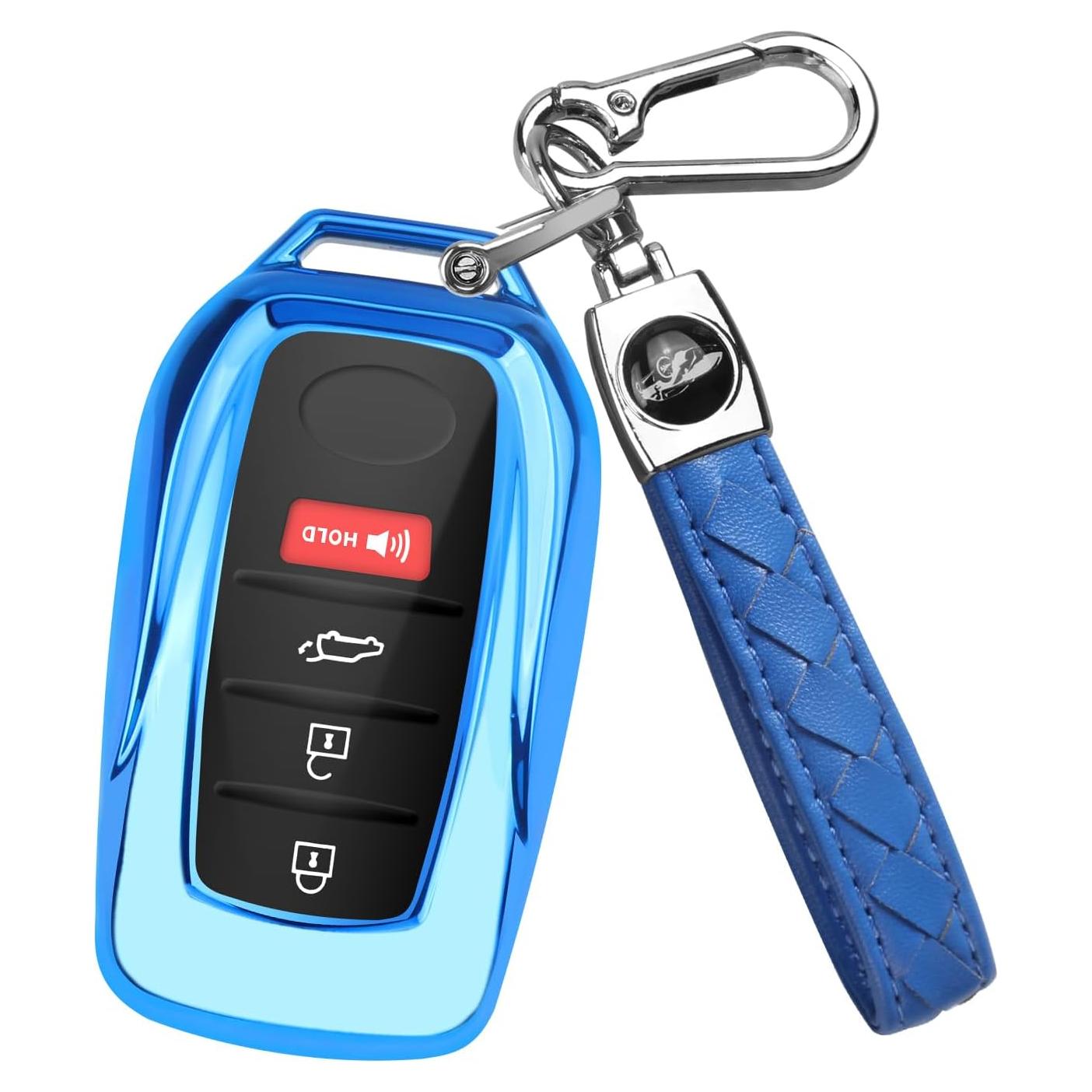 Cubierta de Llavero QBUC para Toyota 2021-2025 Azul