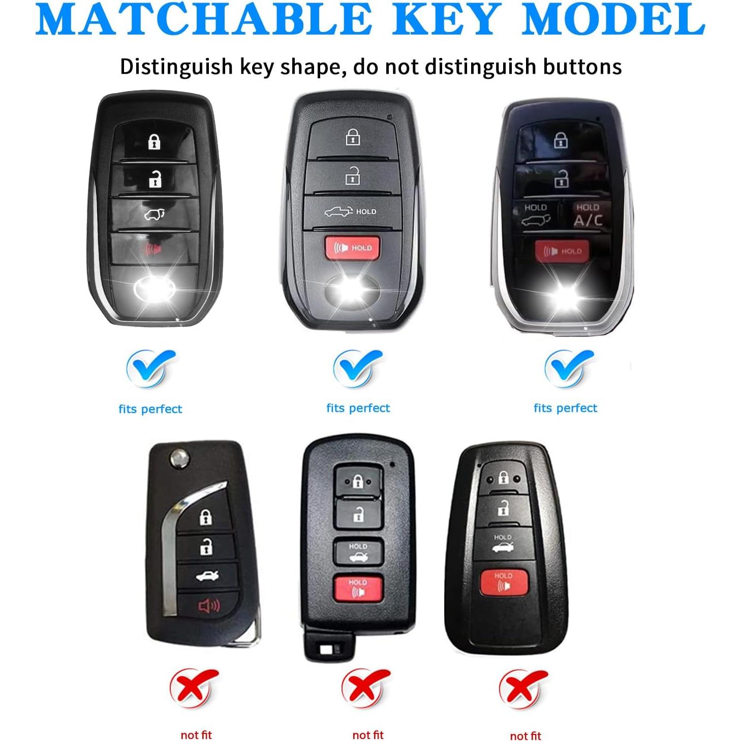 Cubierta de Llavero QBUC para Toyota 2021-2025 Azul