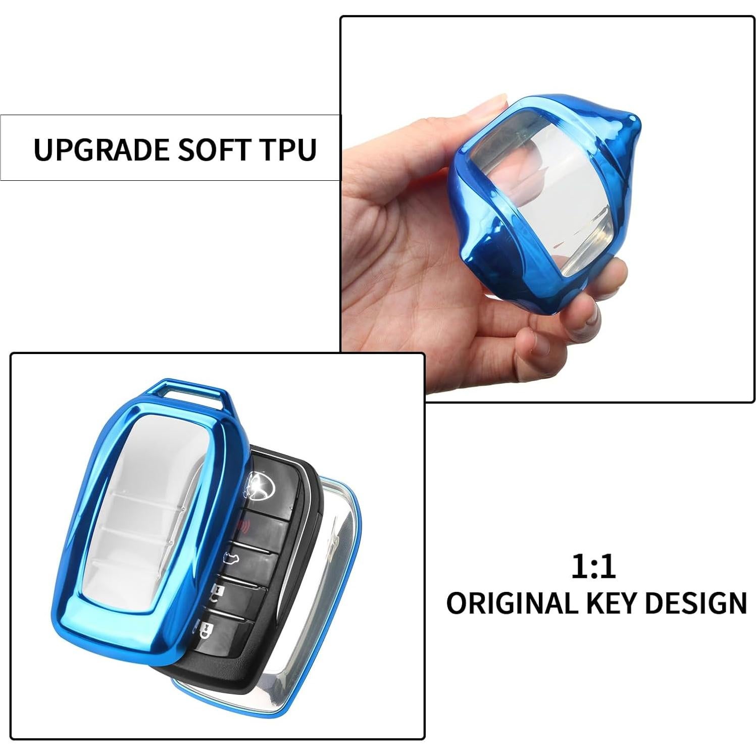 Cubierta de Llavero QBUC para Toyota 2021-2025 Azul