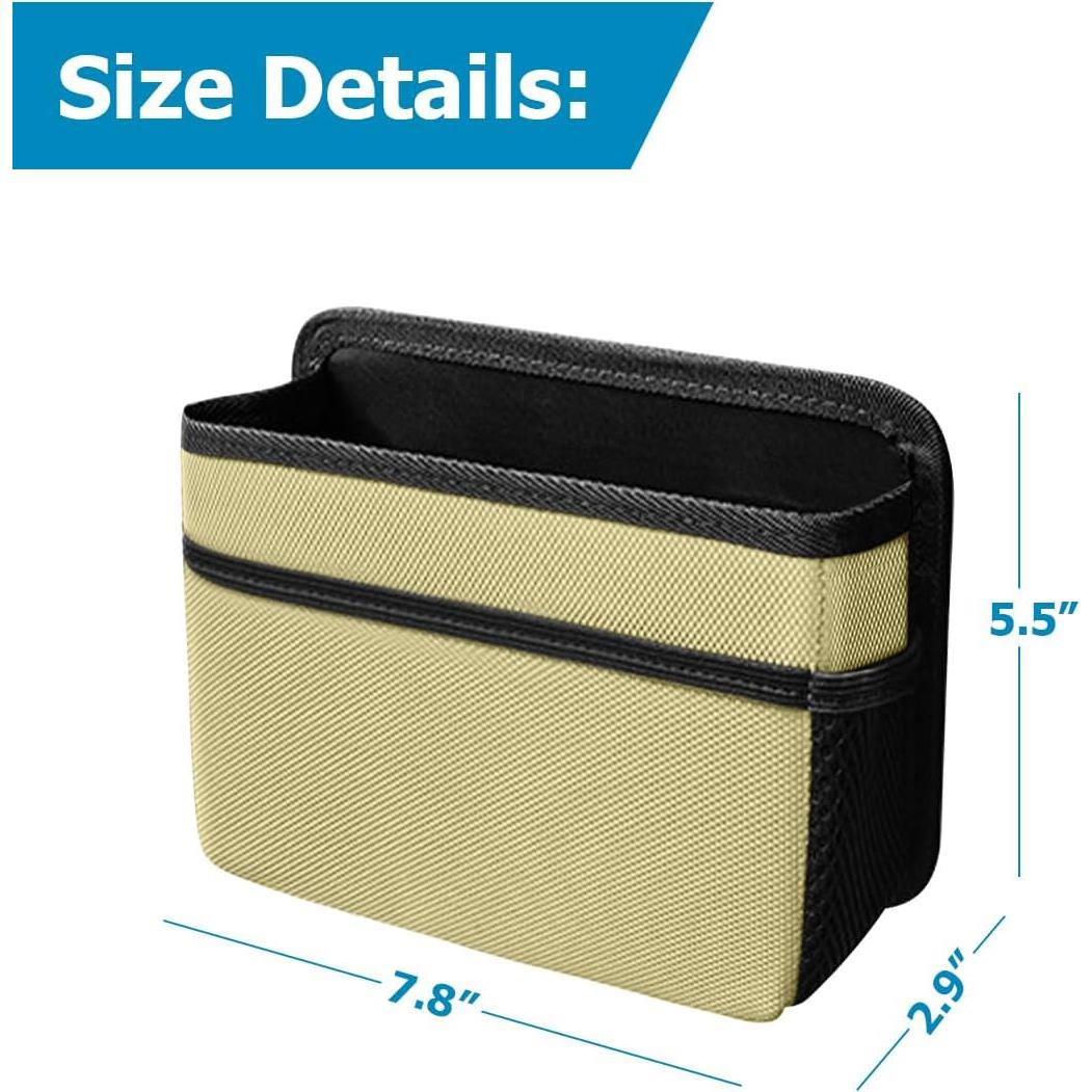 Basurero de Auto Mandark Plegable Impermeable Beige 20x14cm