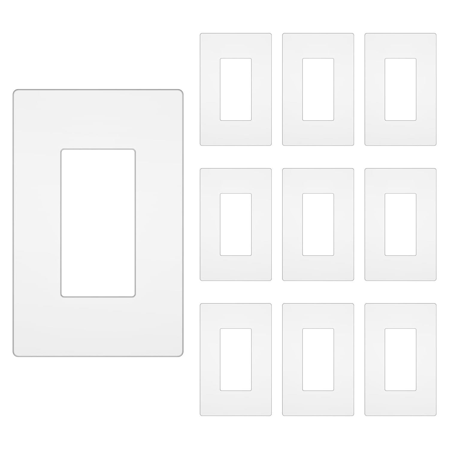 Placa de Pared Decorativa TAKETEK 1 Gang Blanca Paquete de 10