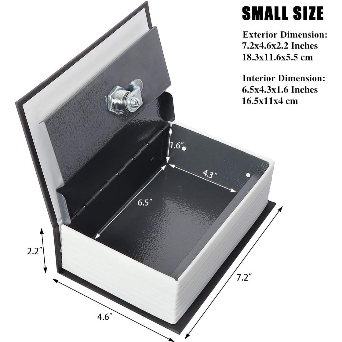 Caja de Seguridad Oculta Jssmst en Forma de Libro Negra 18.3x11.7cm