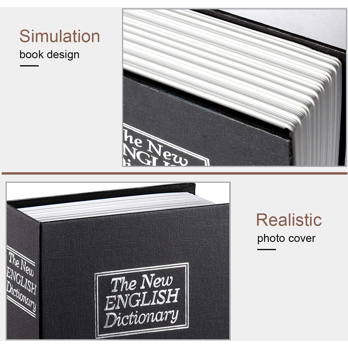 Caja de Seguridad Oculta Jssmst en Forma de Libro Negra 18.3x11.7cm