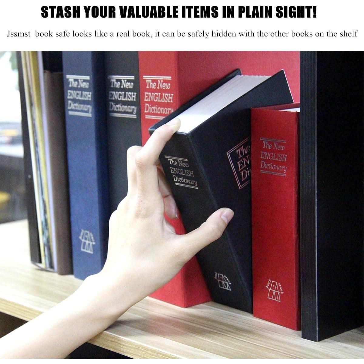 Caja de Seguridad Oculta Jssmst en Forma de Libro Negra 18.3x11.7cm