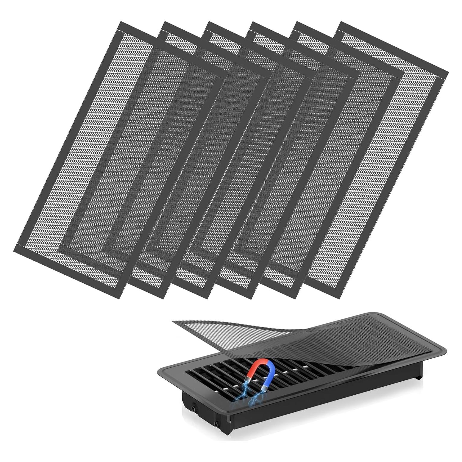 Cubiertas de Ventilación de Piso Hon&Guan 4x10'' Negra - 6PCS