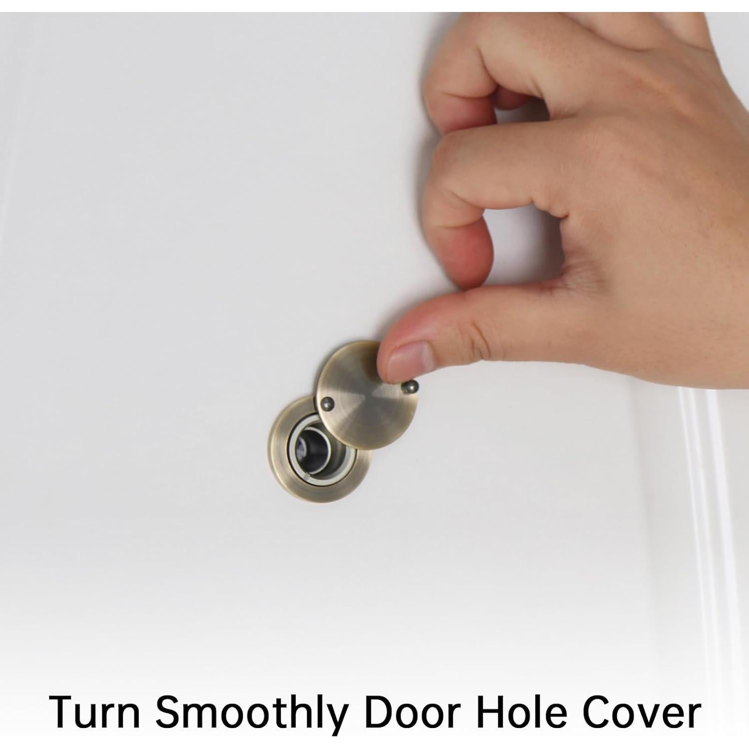 Cubierta de Mirilla de Latón Macizo Bronce Antiguo 30mm