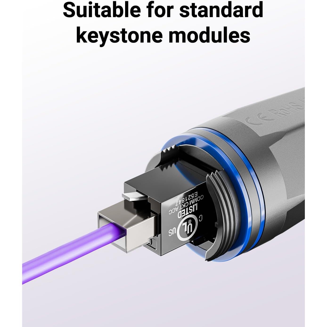 Caja Acoplador RJ45 Impermeable VCELINK IP68 - Paquete de 5