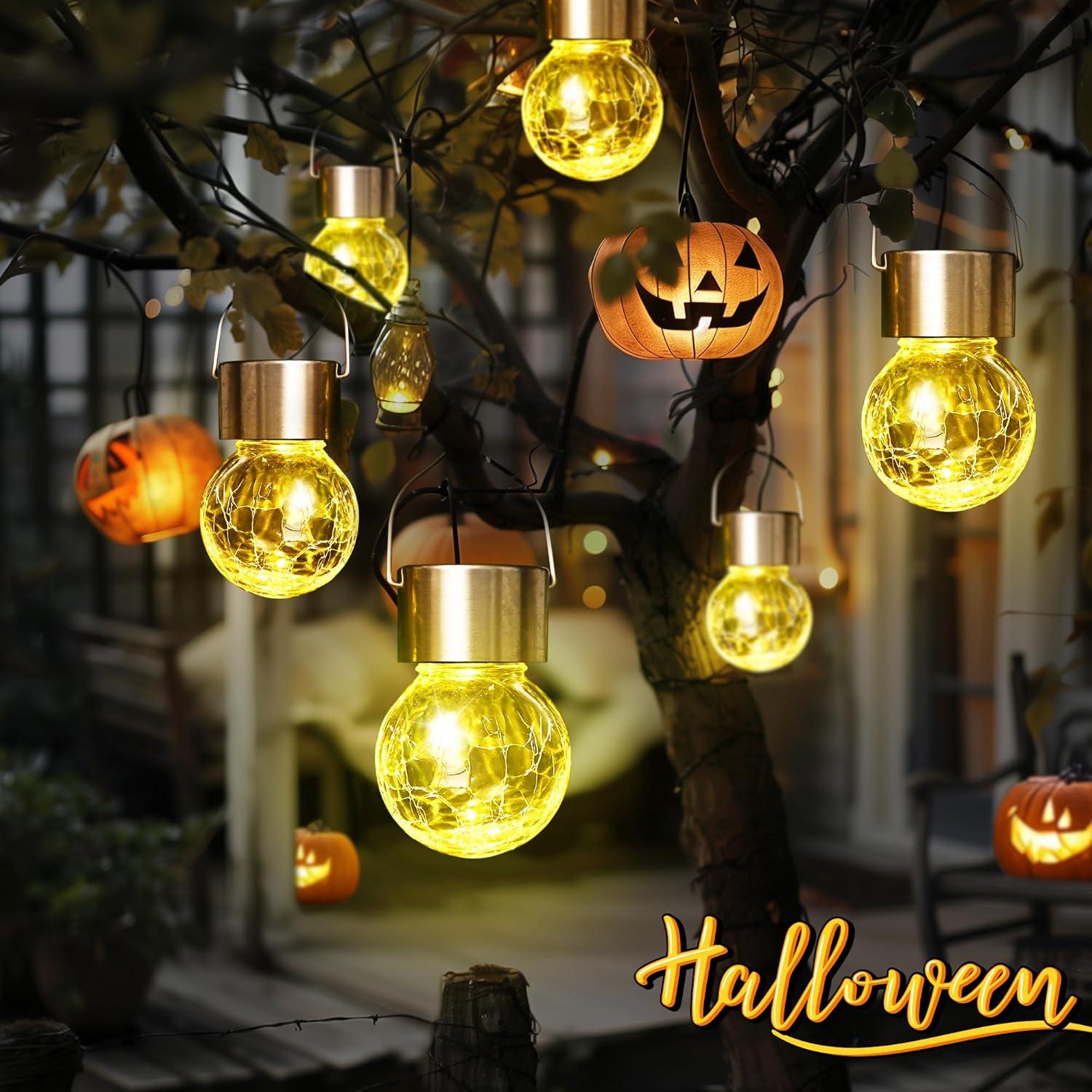 Luces Colgantes Solares GIGALUMI 8 Paquete LED Blanco Cálido