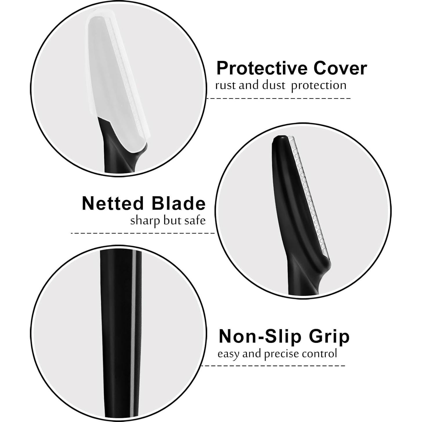 21 Navajas de Cejas HFATMOS, Herramientas de Afeitado Facial