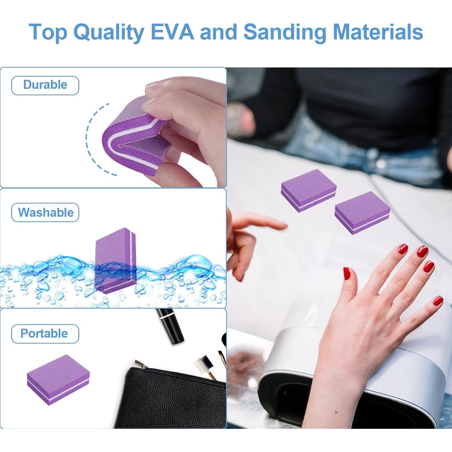 Bloques de Pulido de Uñas AhaTopia 100 Pcs 100/180 Granos