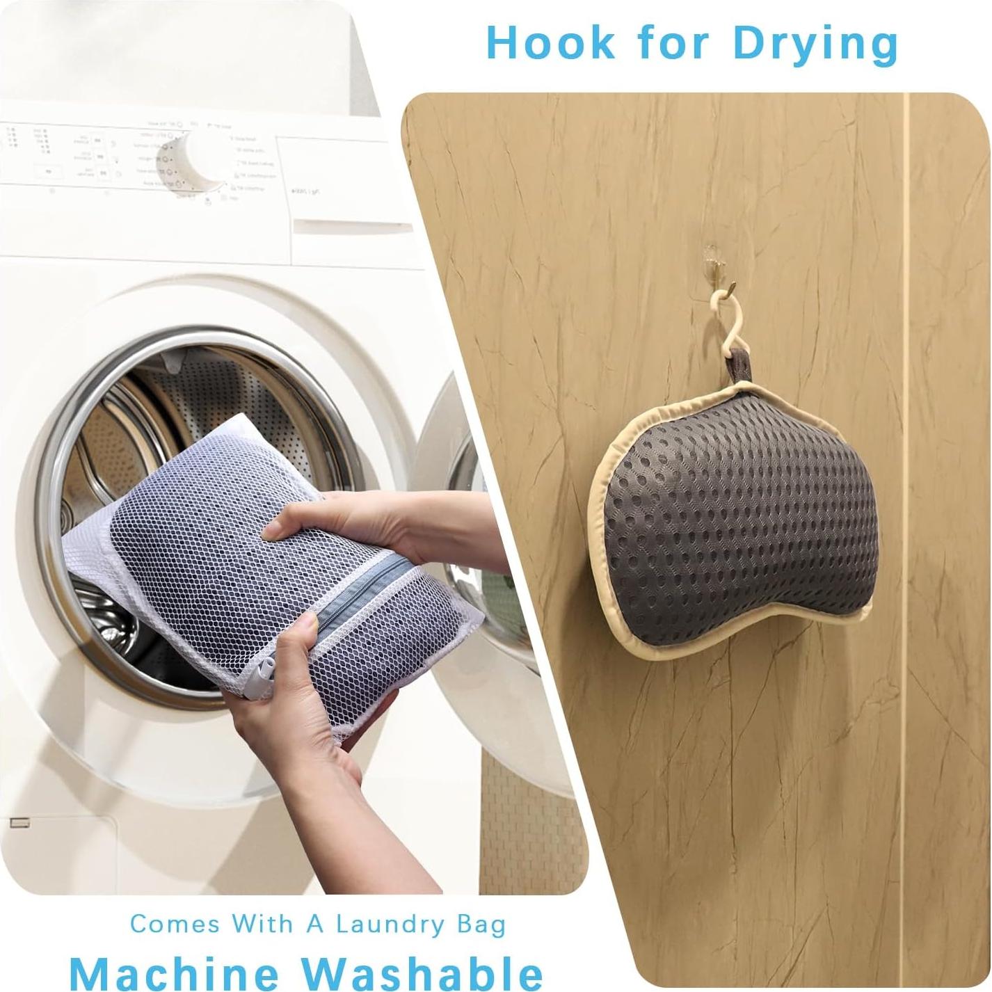 Almohada de Baño Anevna con Malla 4D y 6 Ventosas - Marino