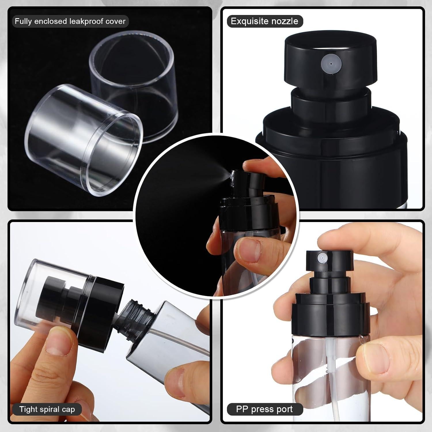 Juego de Cepillos para Cabello ProSuites 15 Pcs Negro