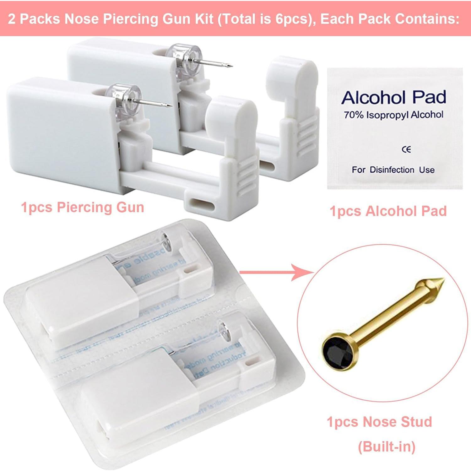 Kit de Perforación de Nariz Desechable Lyuxzad - 6 Piezas