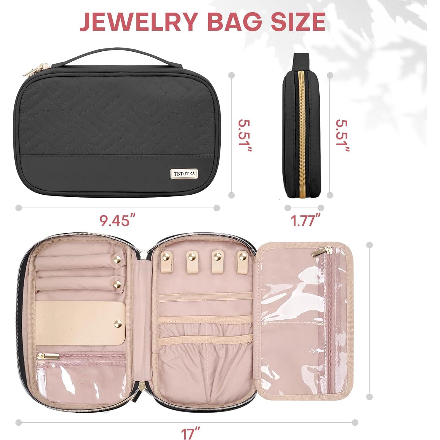 Estuche Organizador de Joyas TBTOTRA Negro 24x14 cm