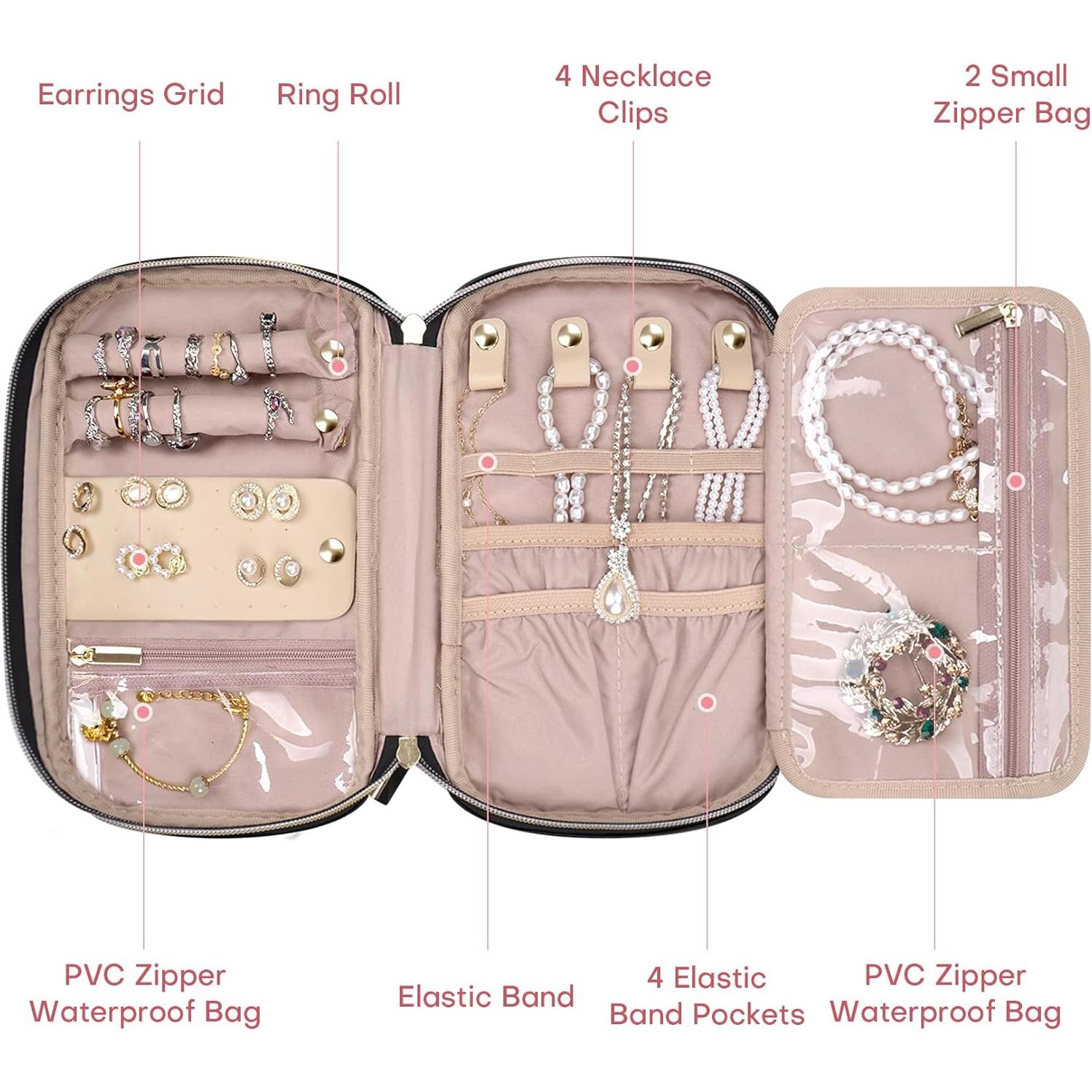 Estuche Organizador de Joyas TBTOTRA Negro 24x14 cm