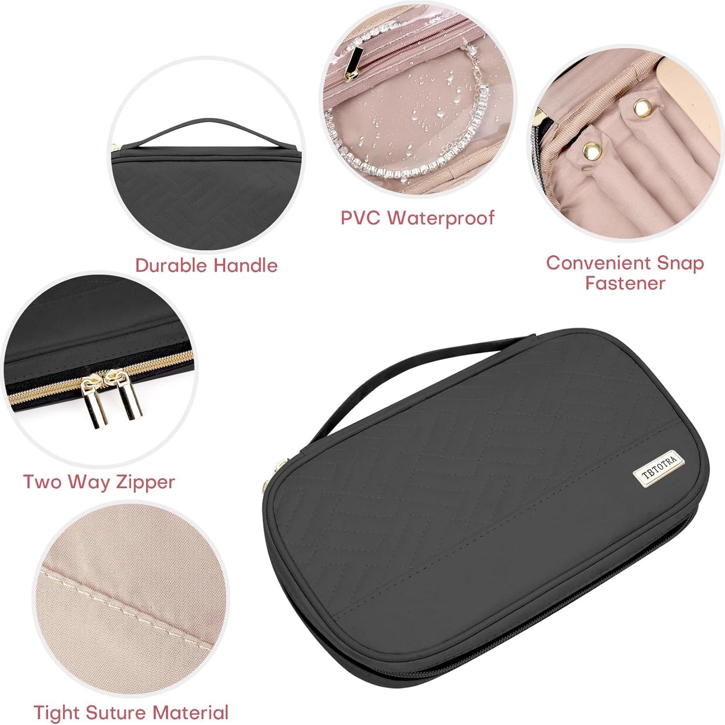 Estuche Organizador de Joyas TBTOTRA Negro 24x14 cm