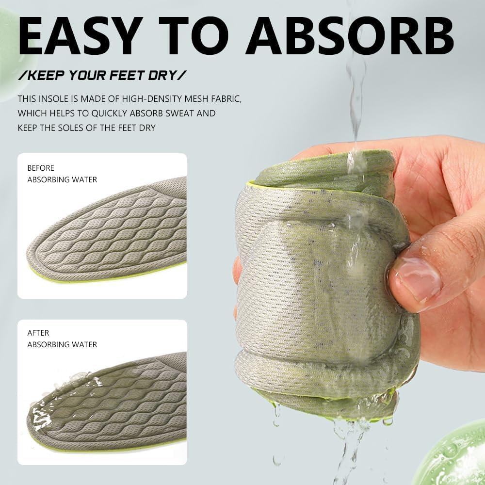 Plantillas Antiodor XINIFOOT para Zapatos Mujeres Gris 4-7