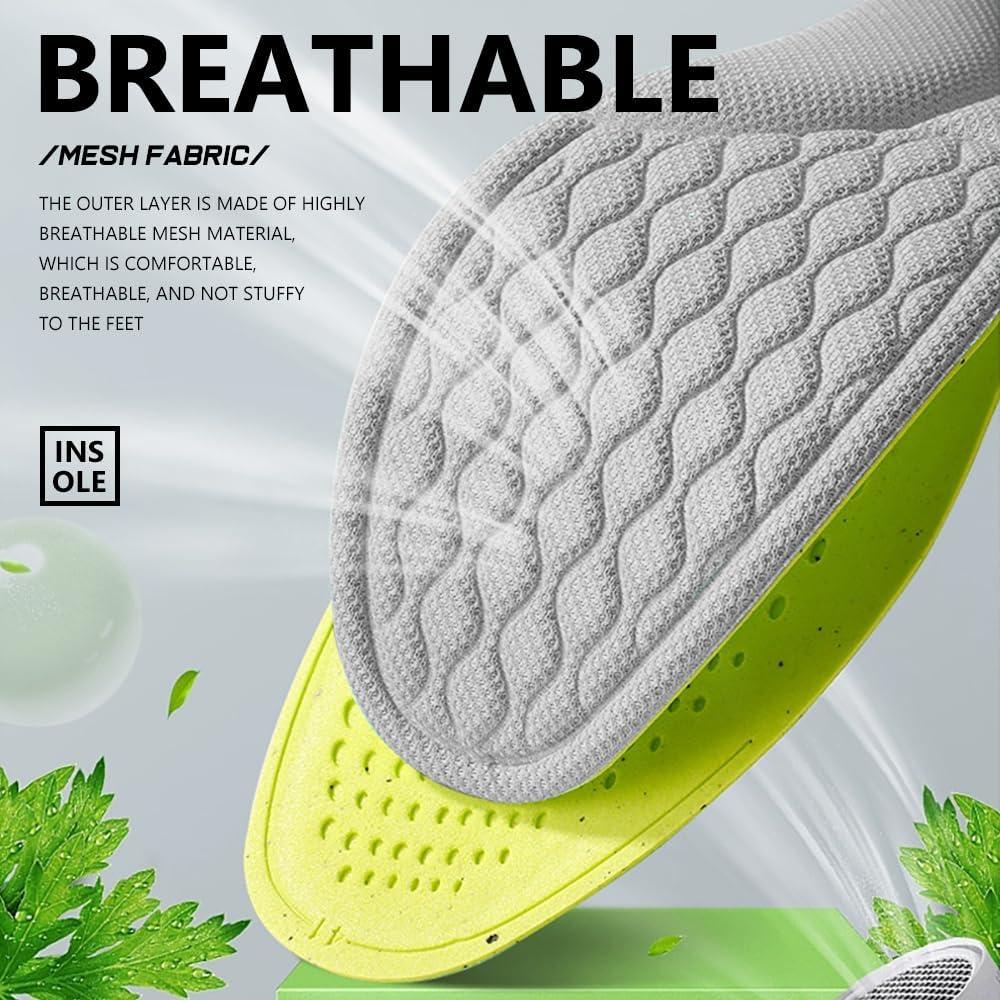 Plantillas Antiodor XINIFOOT para Zapatos Mujeres Gris 4-7