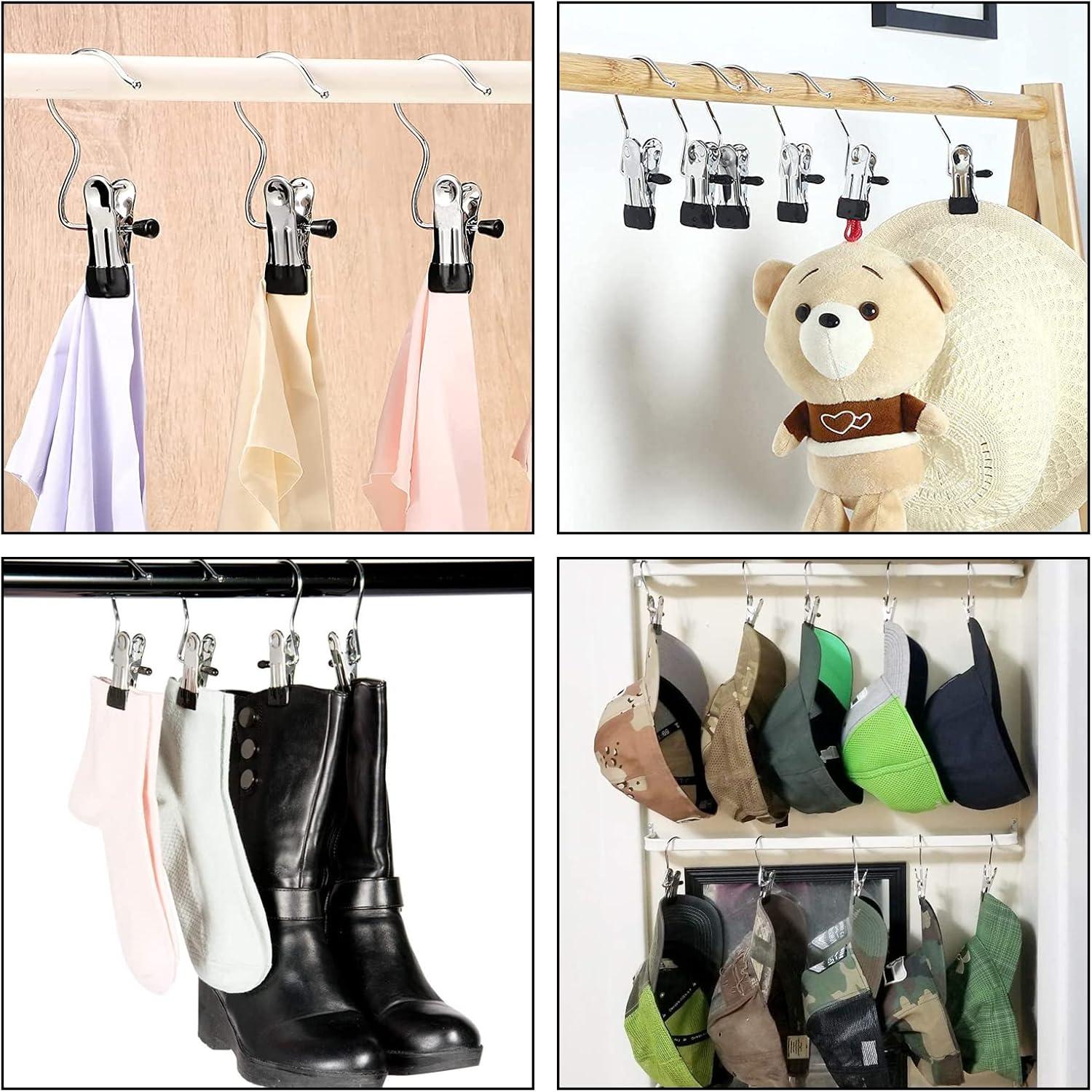 Ganchos de Lavandería FuninCrea 5 Pcs Acero Inoxidable Antideslizantes