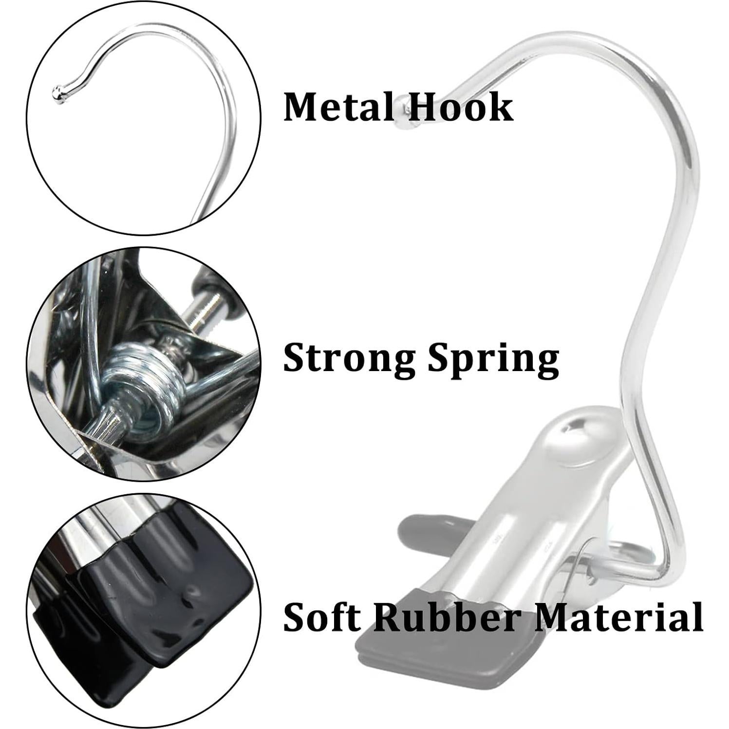 Ganchos de Lavandería FuninCrea 5 Pcs Acero Inoxidable Antideslizantes
