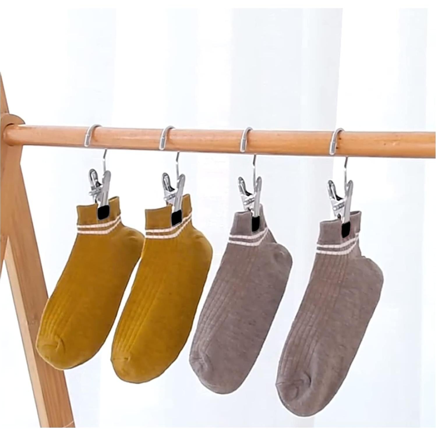 Ganchos de Lavandería FuninCrea 5 Pcs Acero Inoxidable Antideslizantes