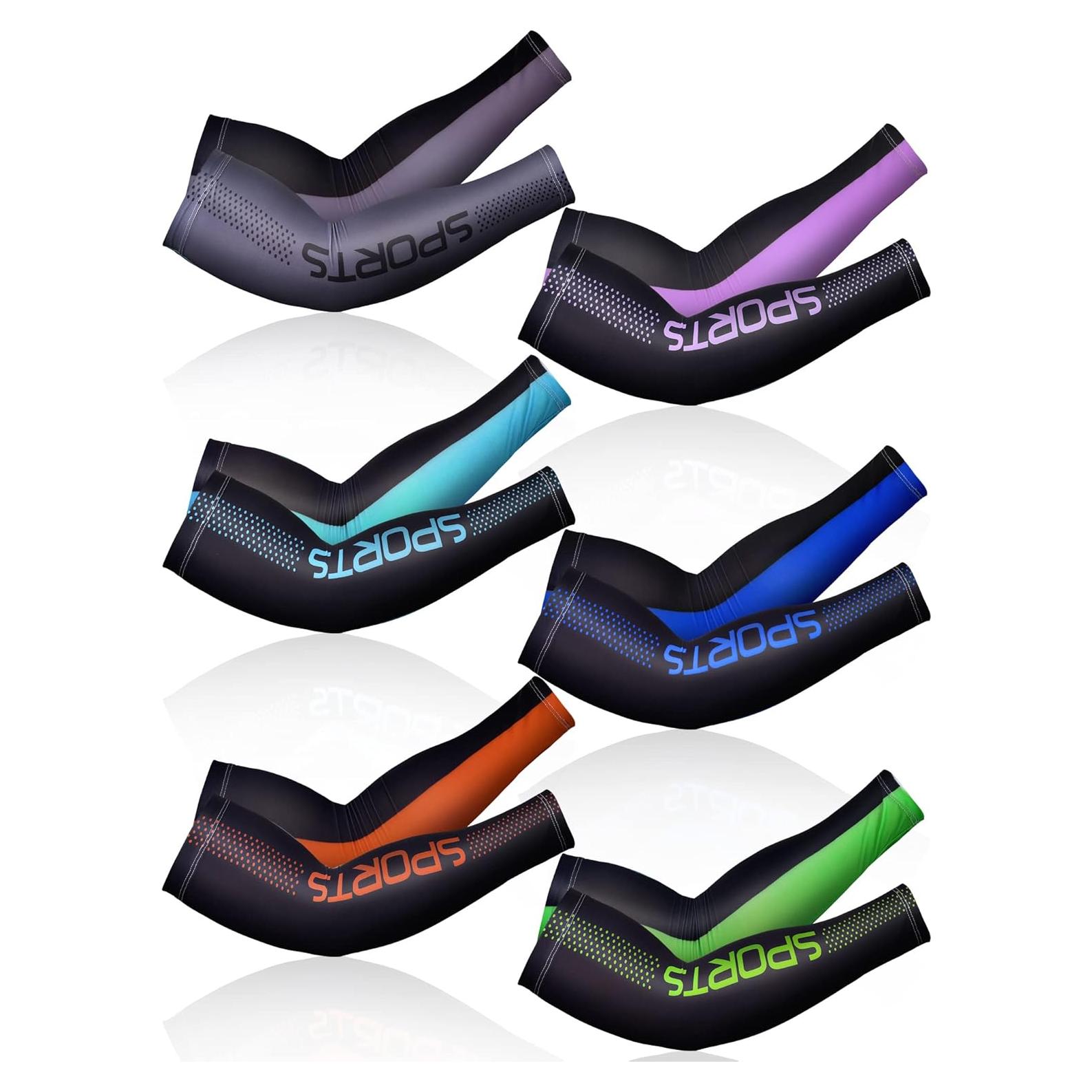 Mangas UV JenPen 6 Pares Antideslizantes para Brazo Unisex