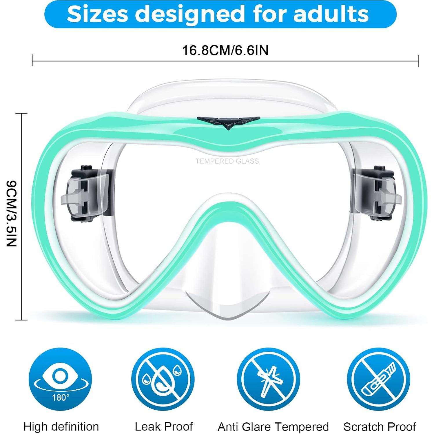 Gafas de Natación Supertrip Adulto con Máscara de Buceo 2 Piezas