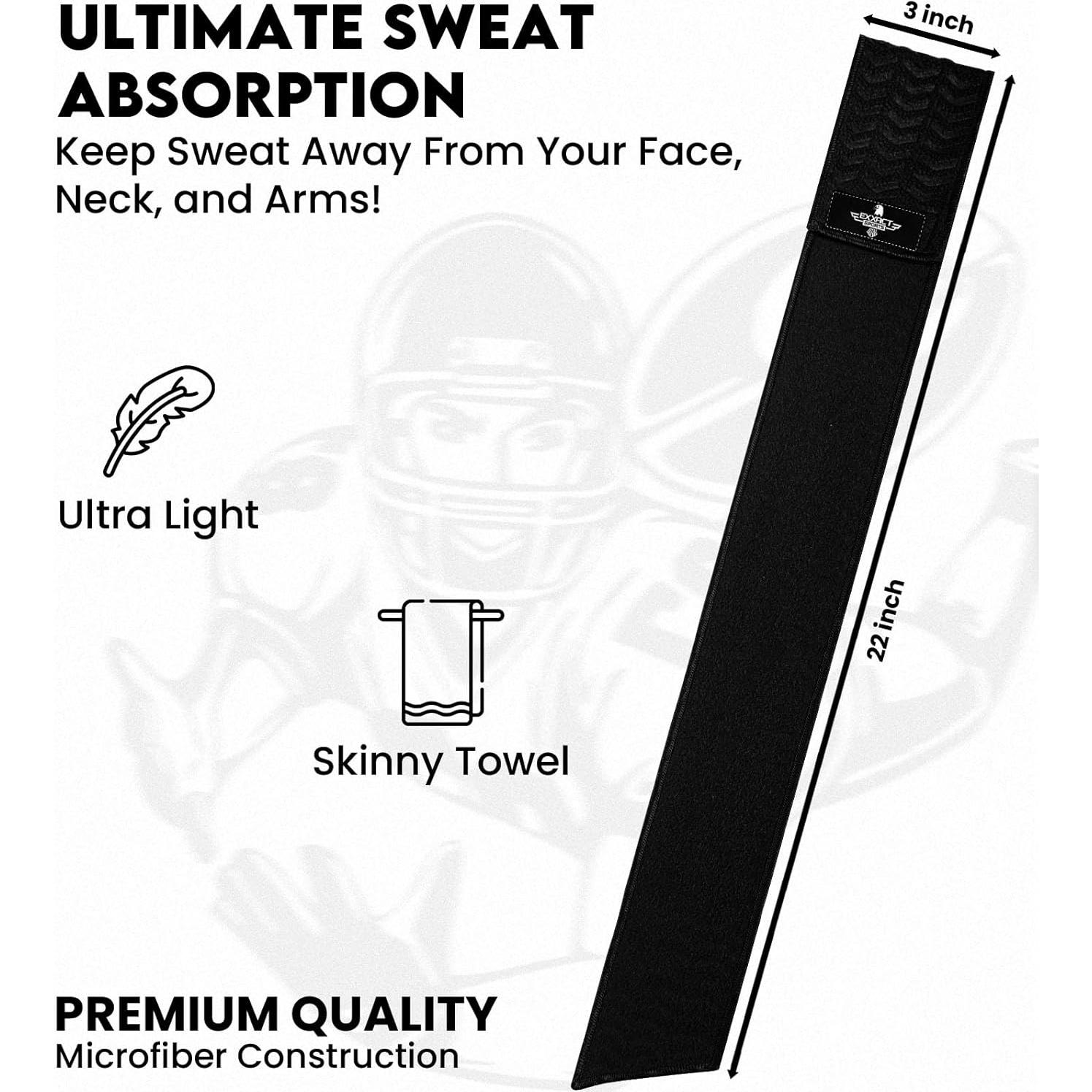 Toalla de Fútbol Exxact Streamer Ultra Ligera Negra 55.88cm