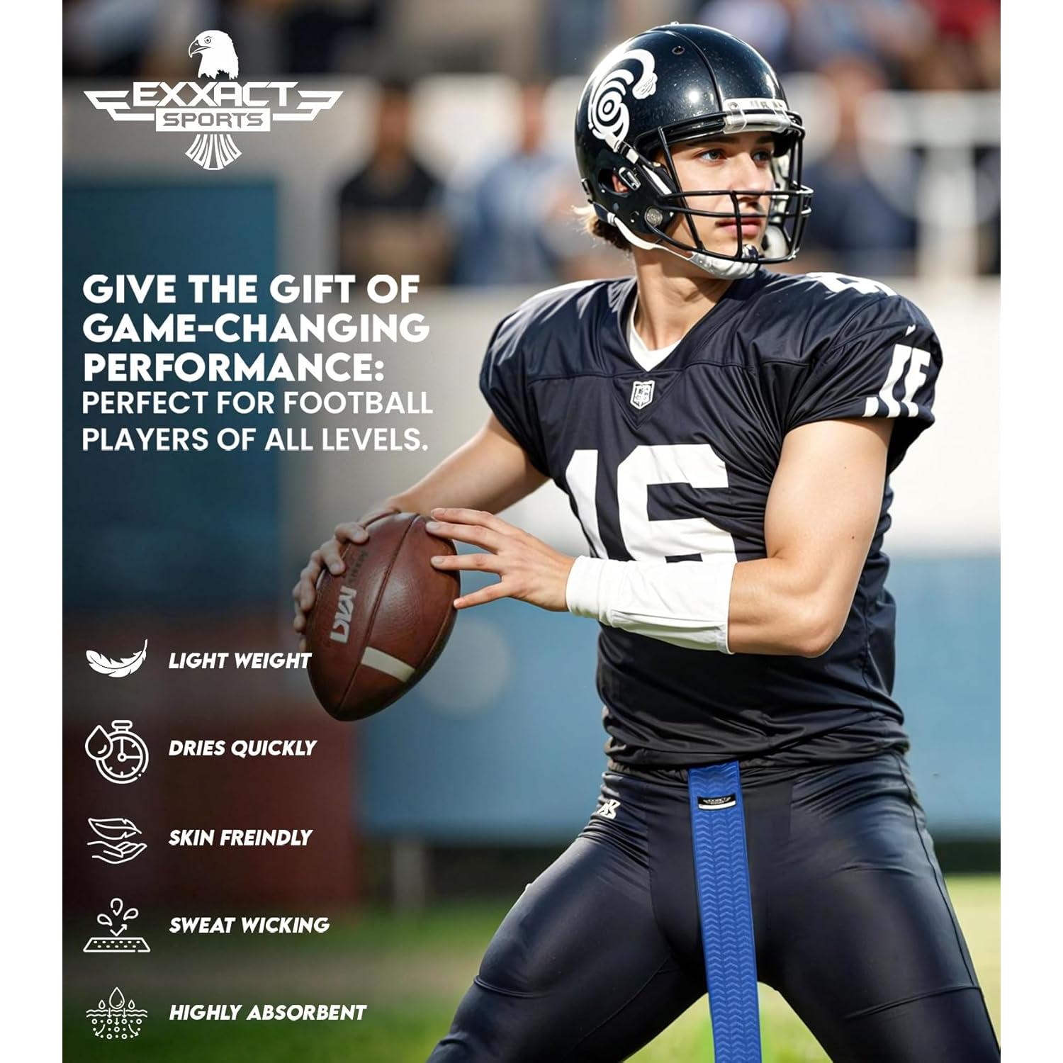 Toalla de Fútbol Exxact Streamer Ultra Ligera Negra 55.88cm