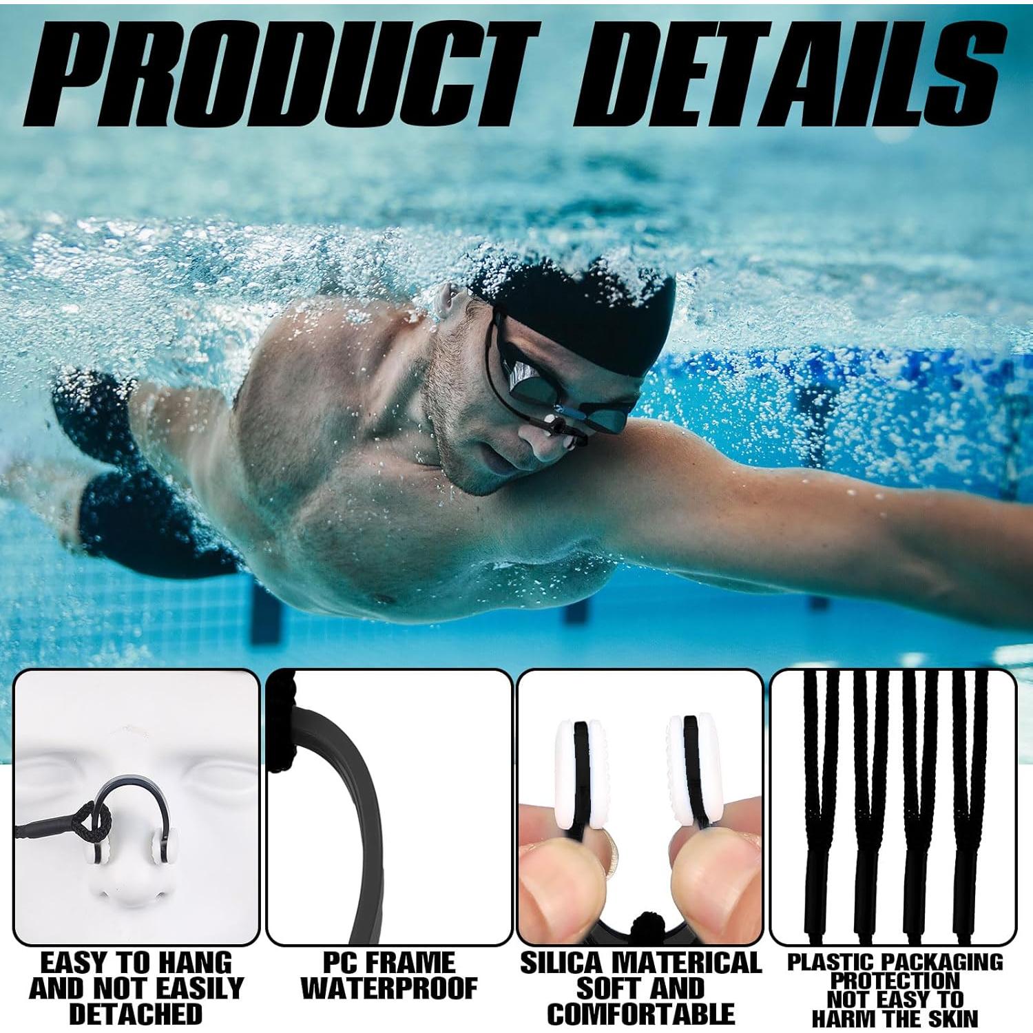 10 Clips de Nariz para Natación Seenelling QAR3970 Silicona