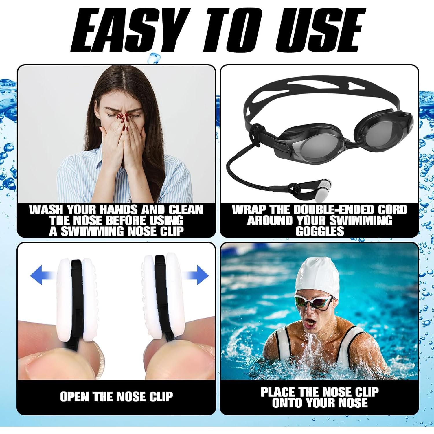 10 Clips de Nariz para Natación Seenelling QAR3970 Silicona