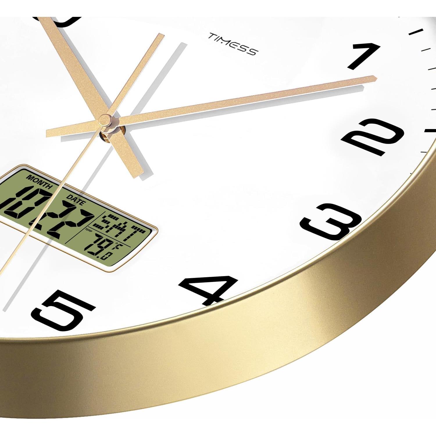 Reloj de Pared TIMESS P59 30 cm Silencioso con LCD