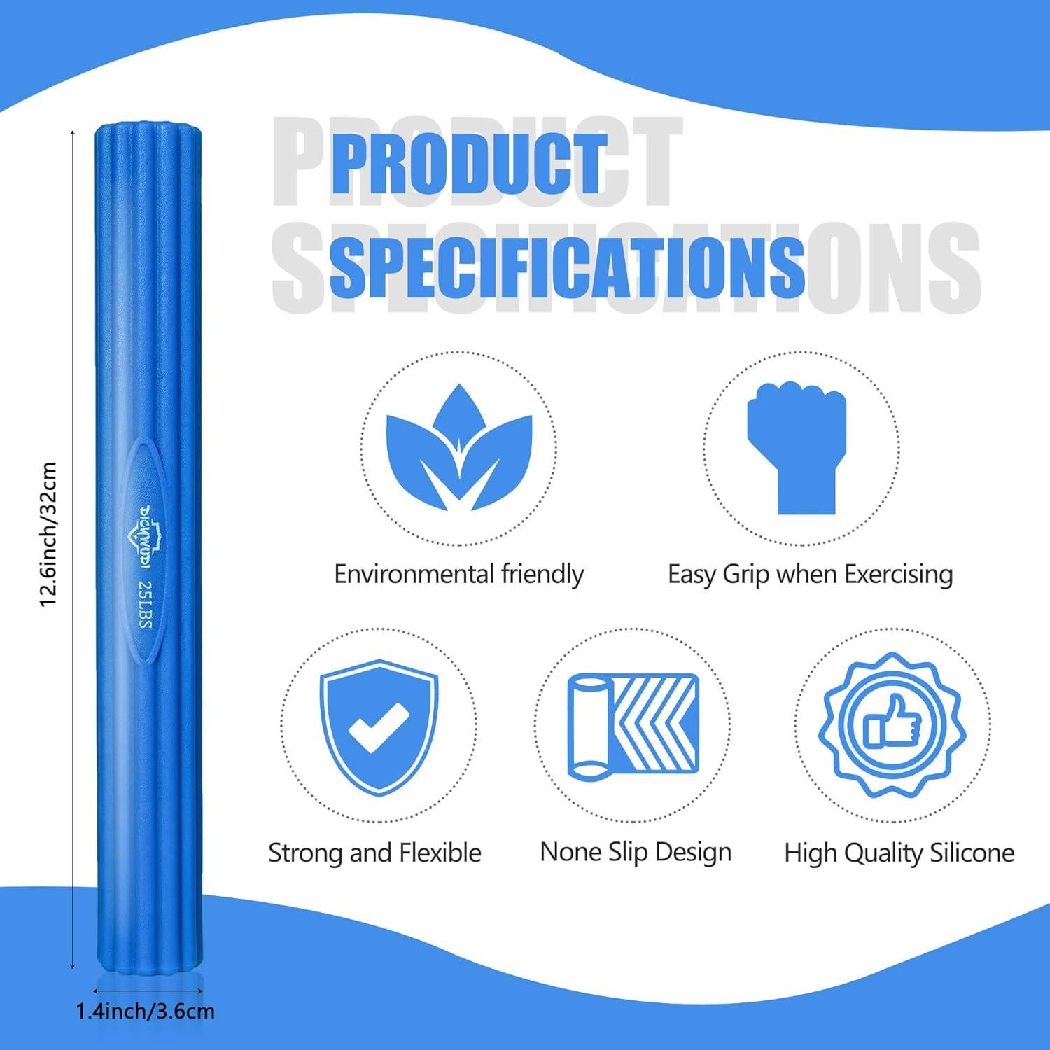 Flex Therapy Bar and Grip Strength Trainers set, Physical Therapy & Resistance Bar for Golfers Elbow,Tendinitis,Wrist,Forearms Pain, Improve Grip Strength and Relieve Pain