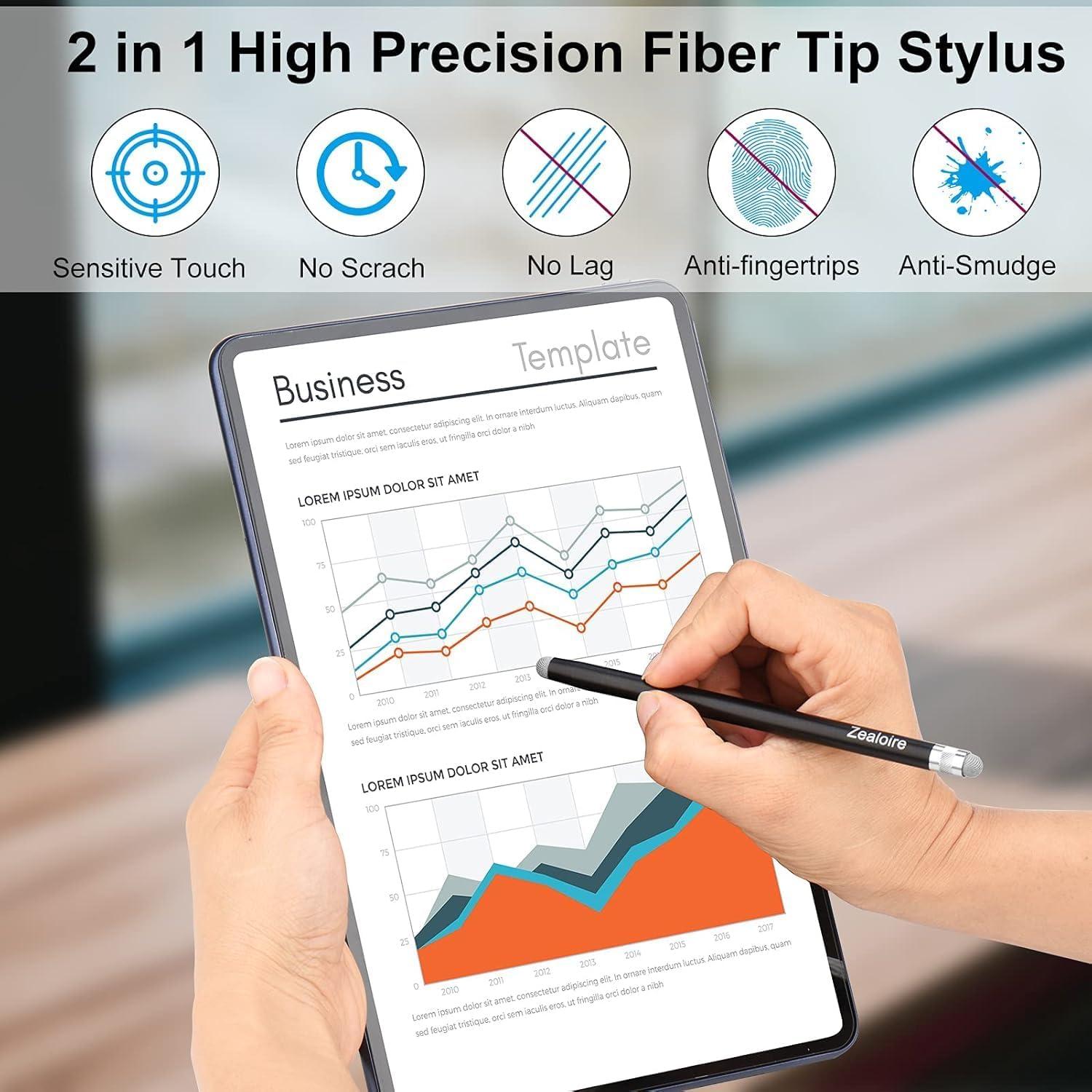 Lápiz Stylus Capacitivo 2 en 1 Zealoire para Pantallas Táctiles
