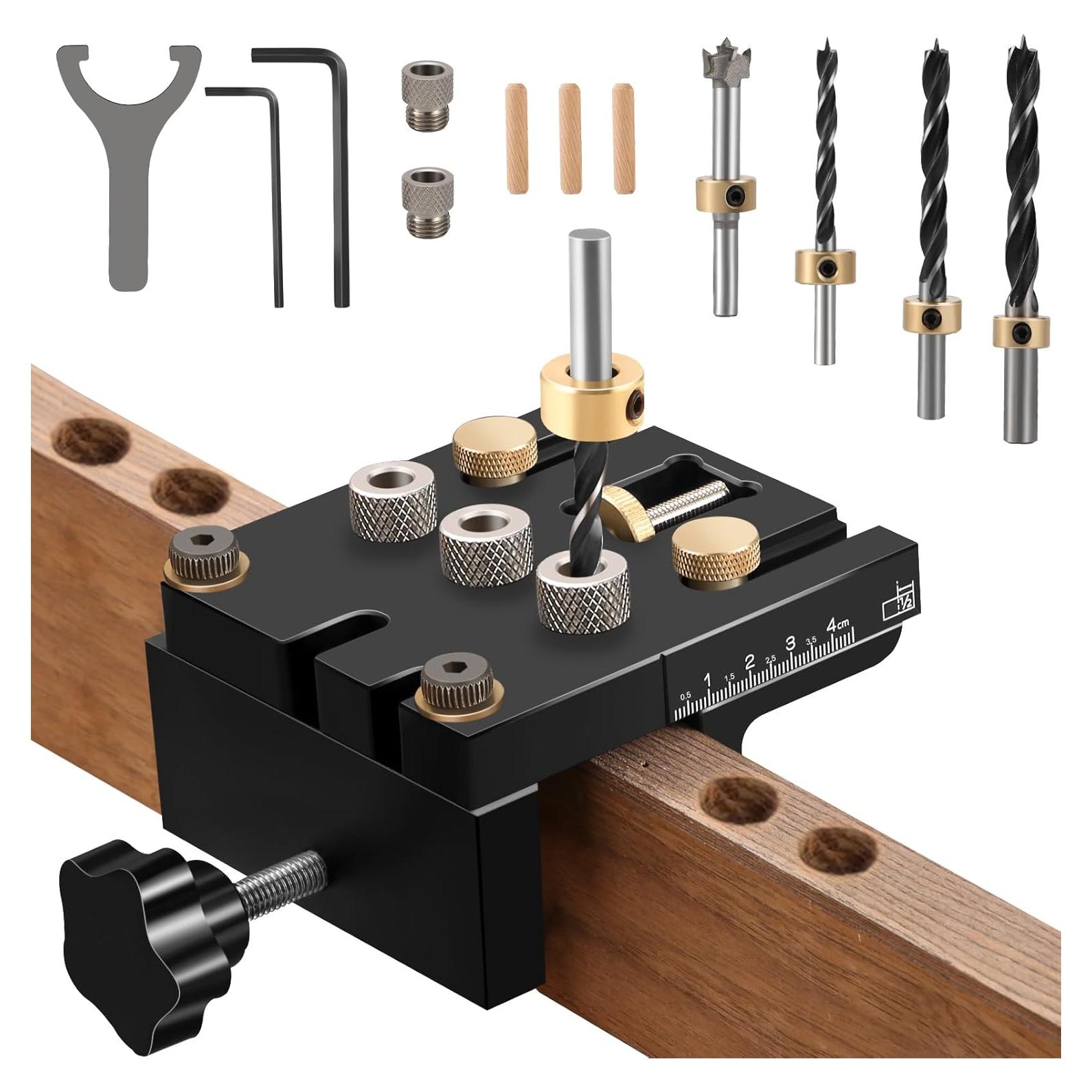 Kit de Plantilla de Agujeros Pocket Hole 3-en-1 Idong 8/10/15mm