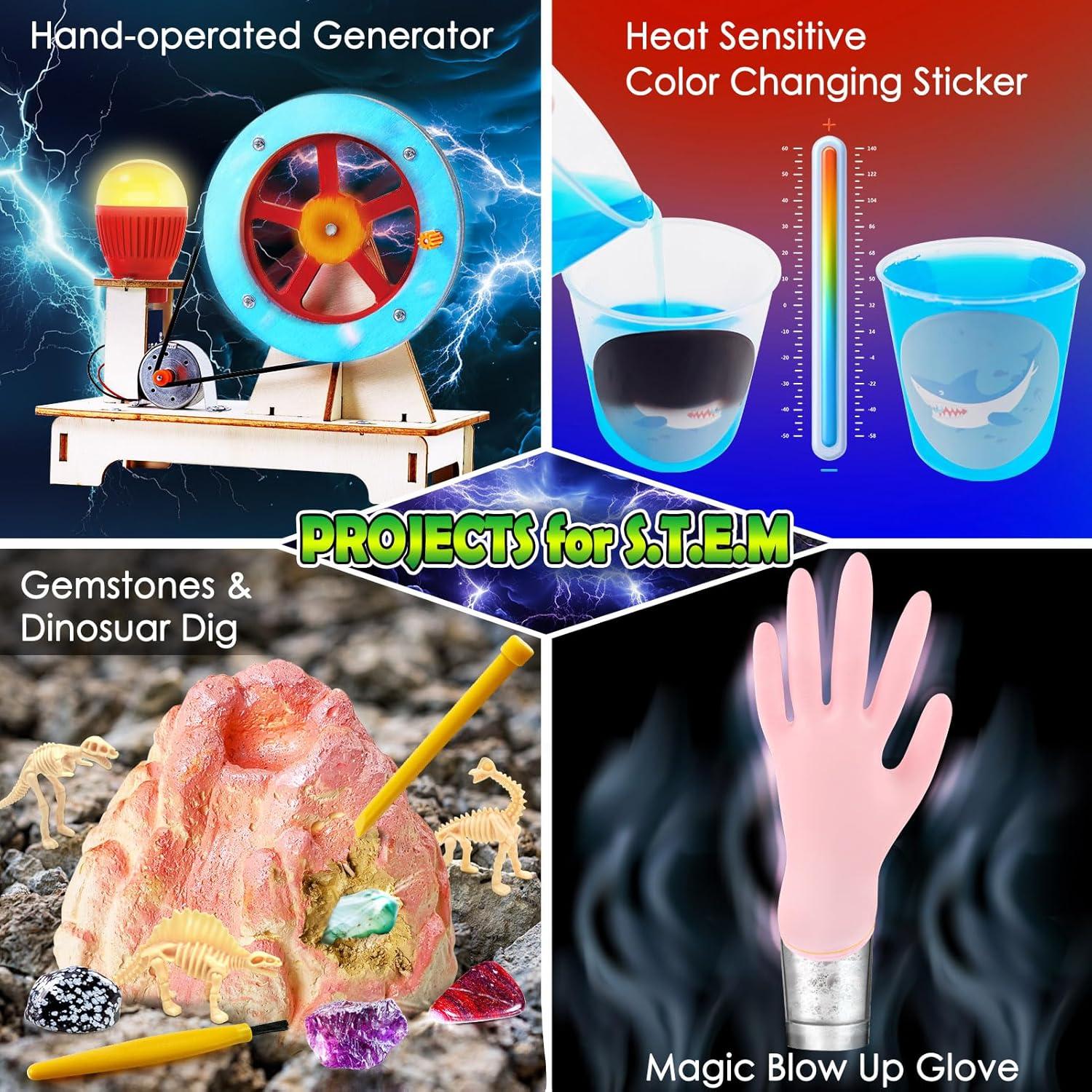 Kit de Experimentos Científicos UNGLINGA 260+ para Niños