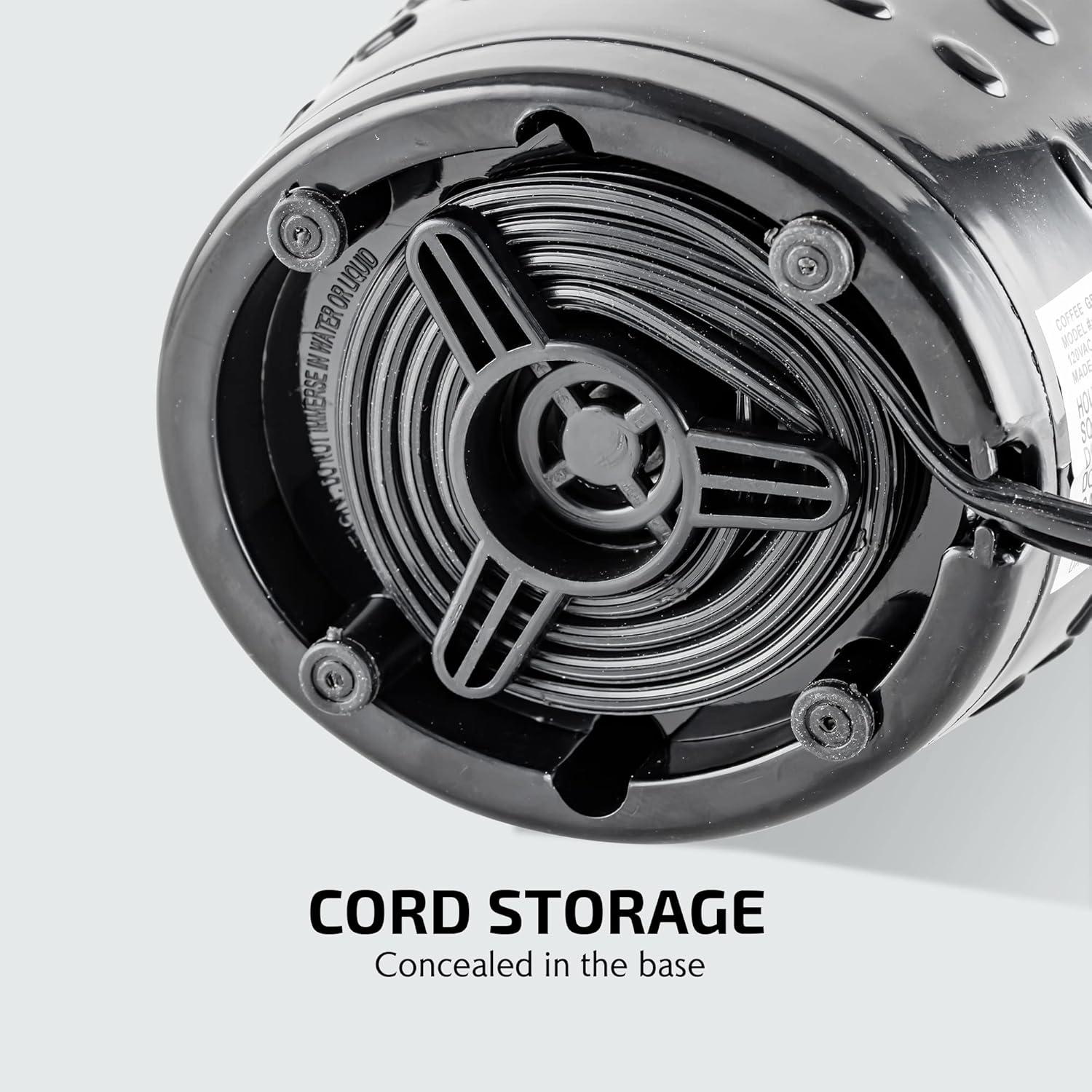 Molino de Café Eléctrico OVENTE CG225, 70g, Acero Inoxidable, Negro