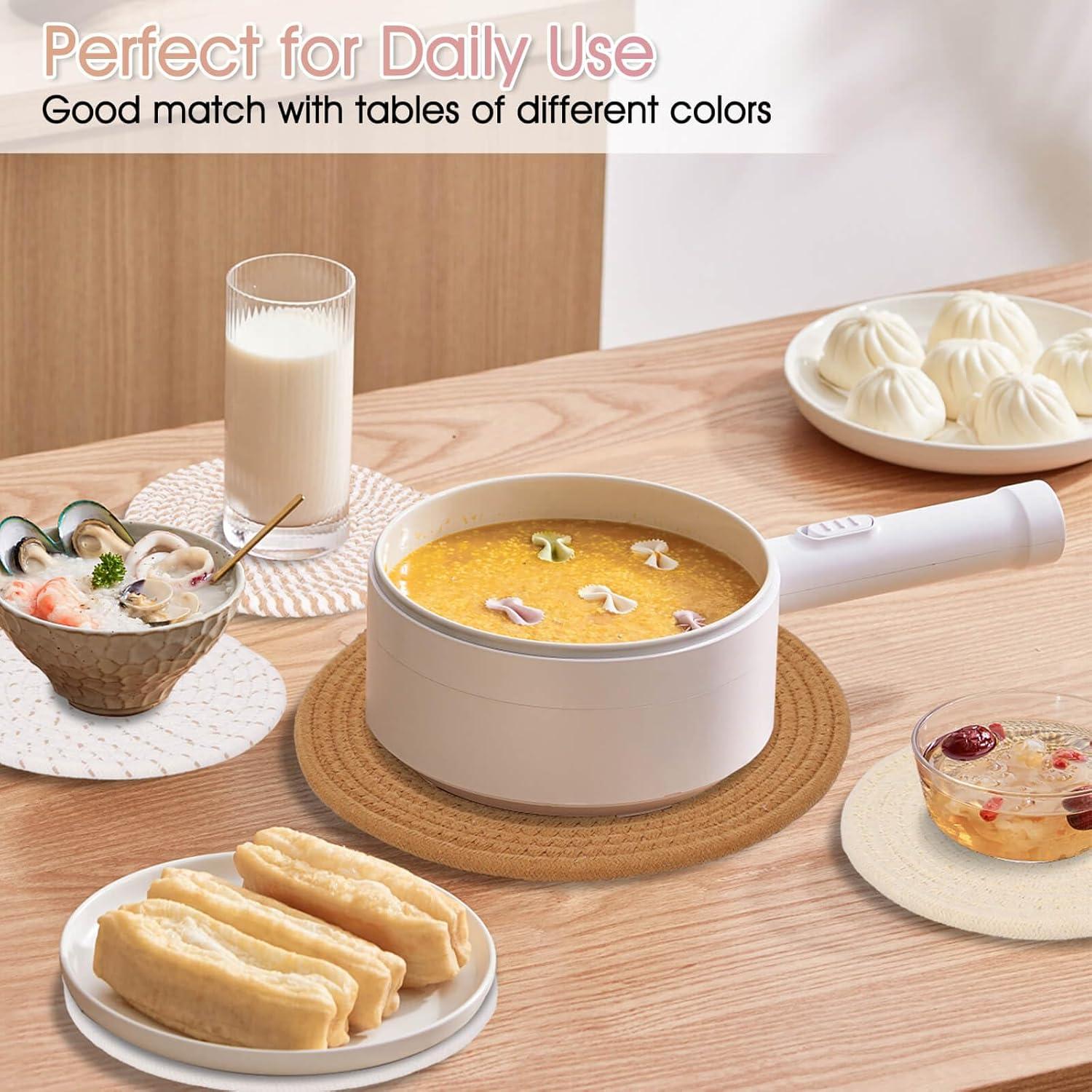 Trivets Billbotk 6 Piezas Algodón 30 cm y 18 cm Boho