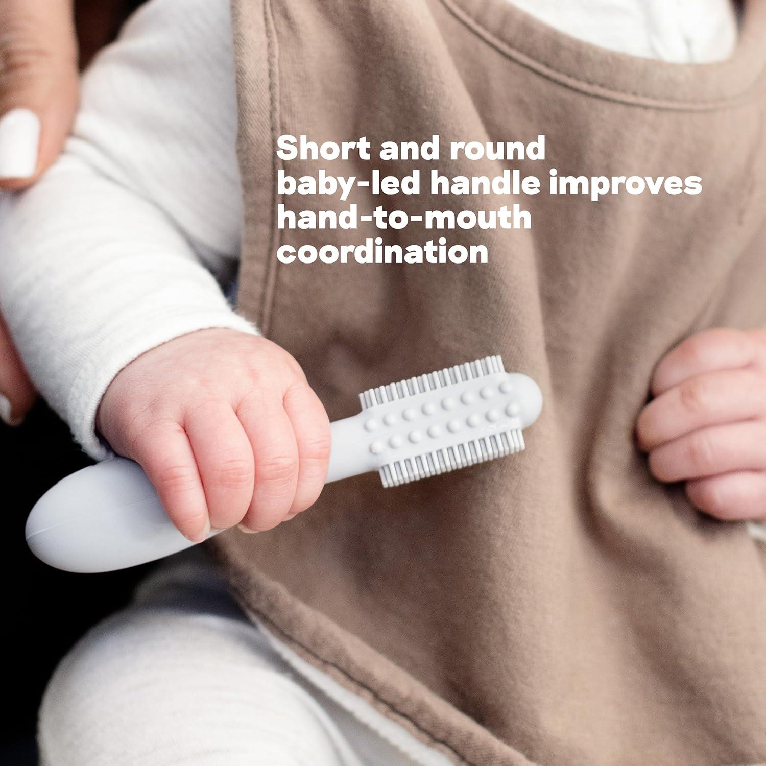 Cepillo de Dientes Infantil ezpz Baby-Led Sonrosado 3m+