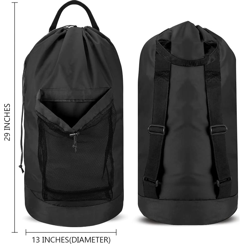 Bolsa de lavandería mochila Dalykate negra, nylon 73.66 cm