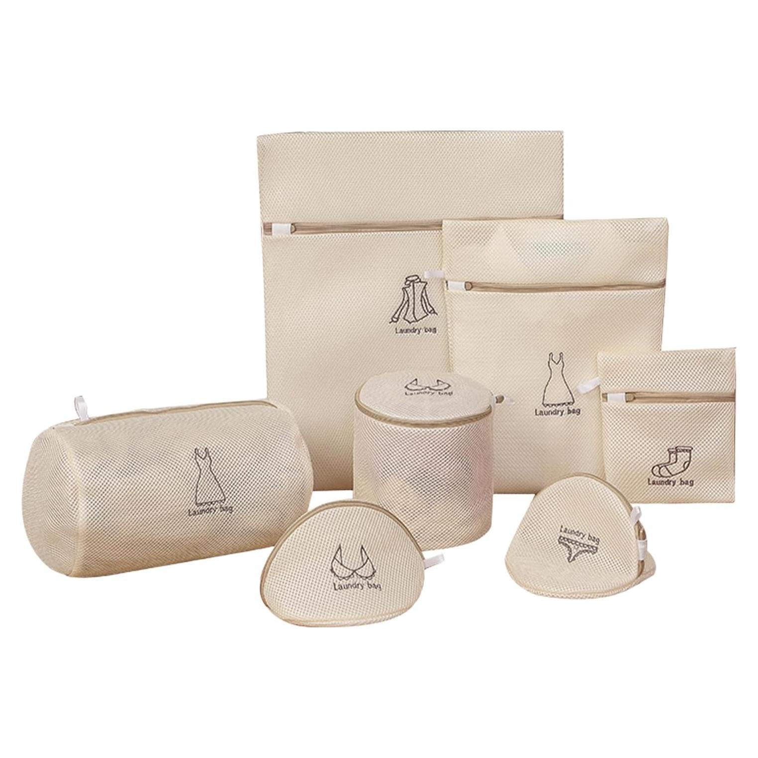 Juego de 7 Bolsas de Lavandería XHQHSZ con Cierre Automático